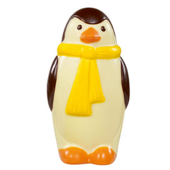Hollow white chocolate decorated penguin - 15cm