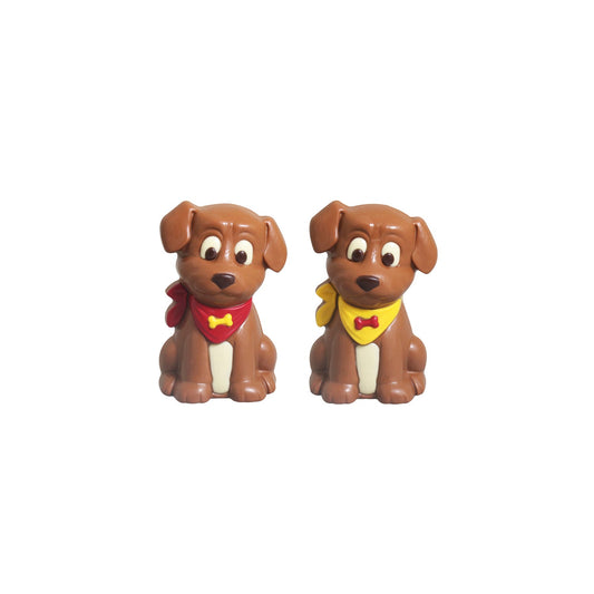 Hollow milk chocolate decorated Spike the dog figure 14cm