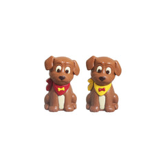 Hollow milk chocolate decorated Spike the dog figure 14cm