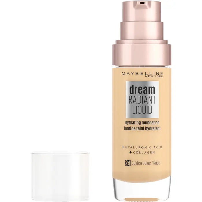 Maybelline Dream Satin Liquid Foundation & Serum 24 Golden Beige 30ml - Jag Couture London - New York
