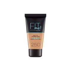 Maybelline Fit Me Matte Poreless Foundation 250 Sun Beige - Jag Couture London - New York