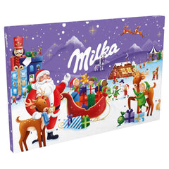 Milka Advent calendar containing a mix of milk chocolate crème filled figures Jag Couture London - New York