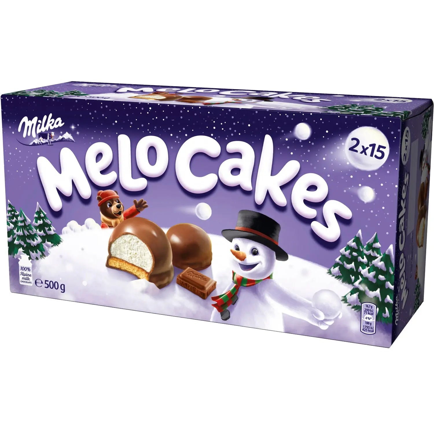 Milka melo cakes - marshmallow on a biscuit base covered in milk chocolate 2 x 15pcs - VAT FREE Jag Couture London - New York