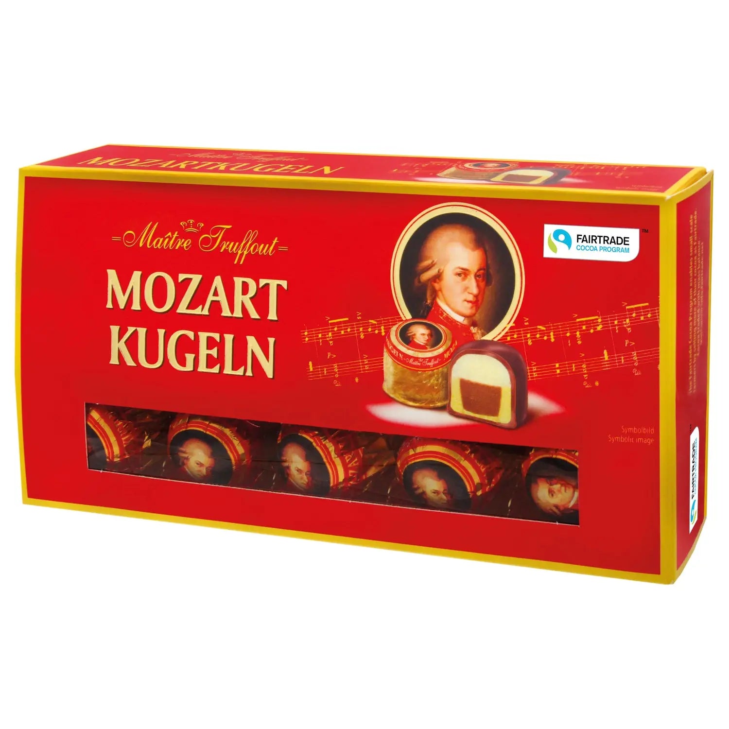 Mozart Kugeln carton of milk & dark chocolate, pistachio marzipan, marzipan and hazelnut praline bonbons Jag Couture London - New York