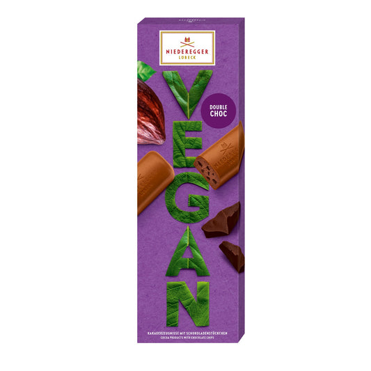 Vegan Choc - alternative to milk chocolate praline loaves with dark chocolate pieces