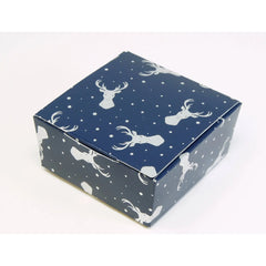 Jag Couture London - New York Navy with silver stag design 4 choc box