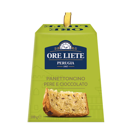 Ore Liete mini panettone with pear & chocolate chips in gift box - VAT FREE