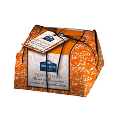 Ore Liete Panettone with chocolate chips and salted caramel cream gift wrapped by hand - VAT FREE