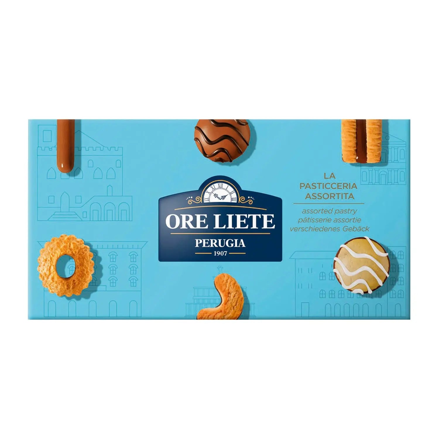 Jag Couture London - New York Ore Liete Pasticceria Fine assorted biscuits in blue carton - VAT FREE