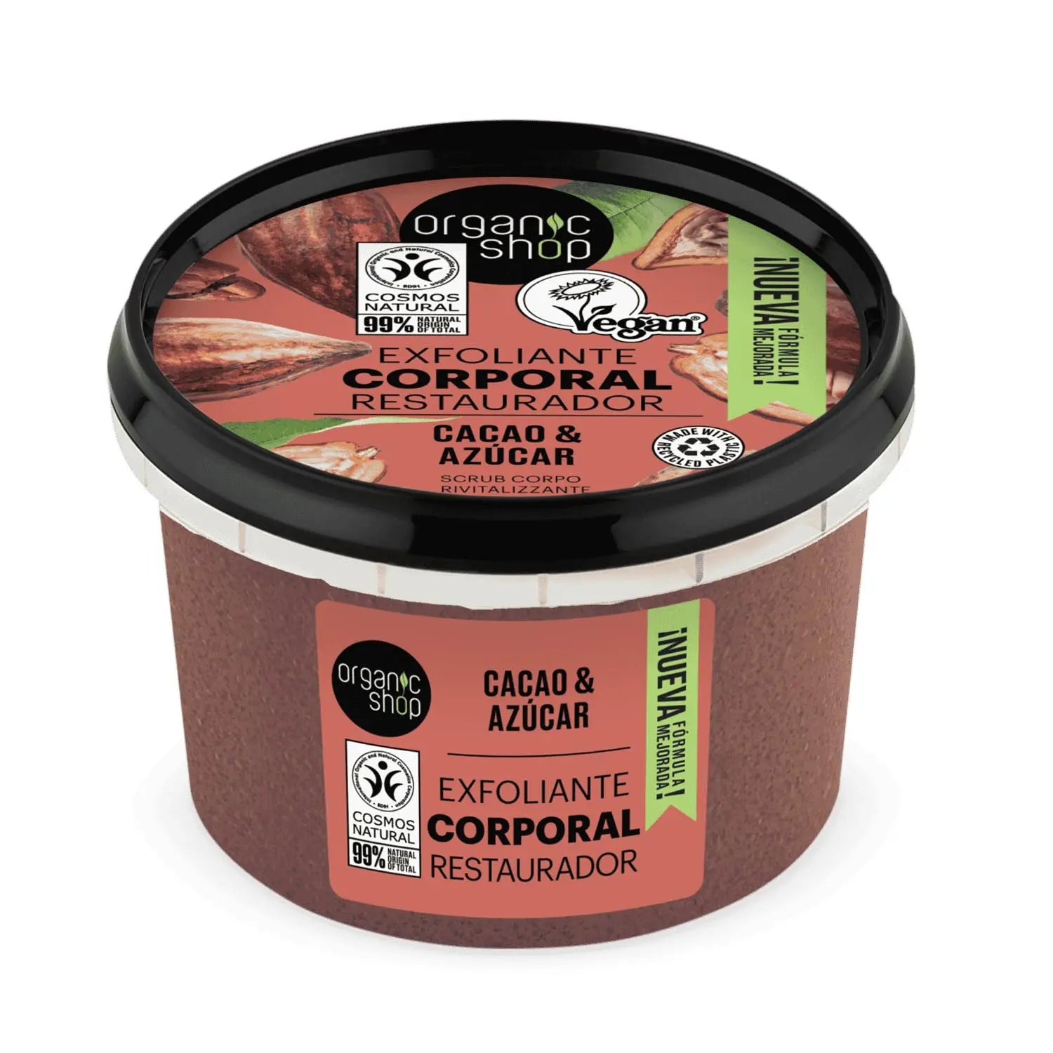 Organic Shop Cacao Exfoliante Corporal Chocolate Belga 1un Jag Couture London - New York
