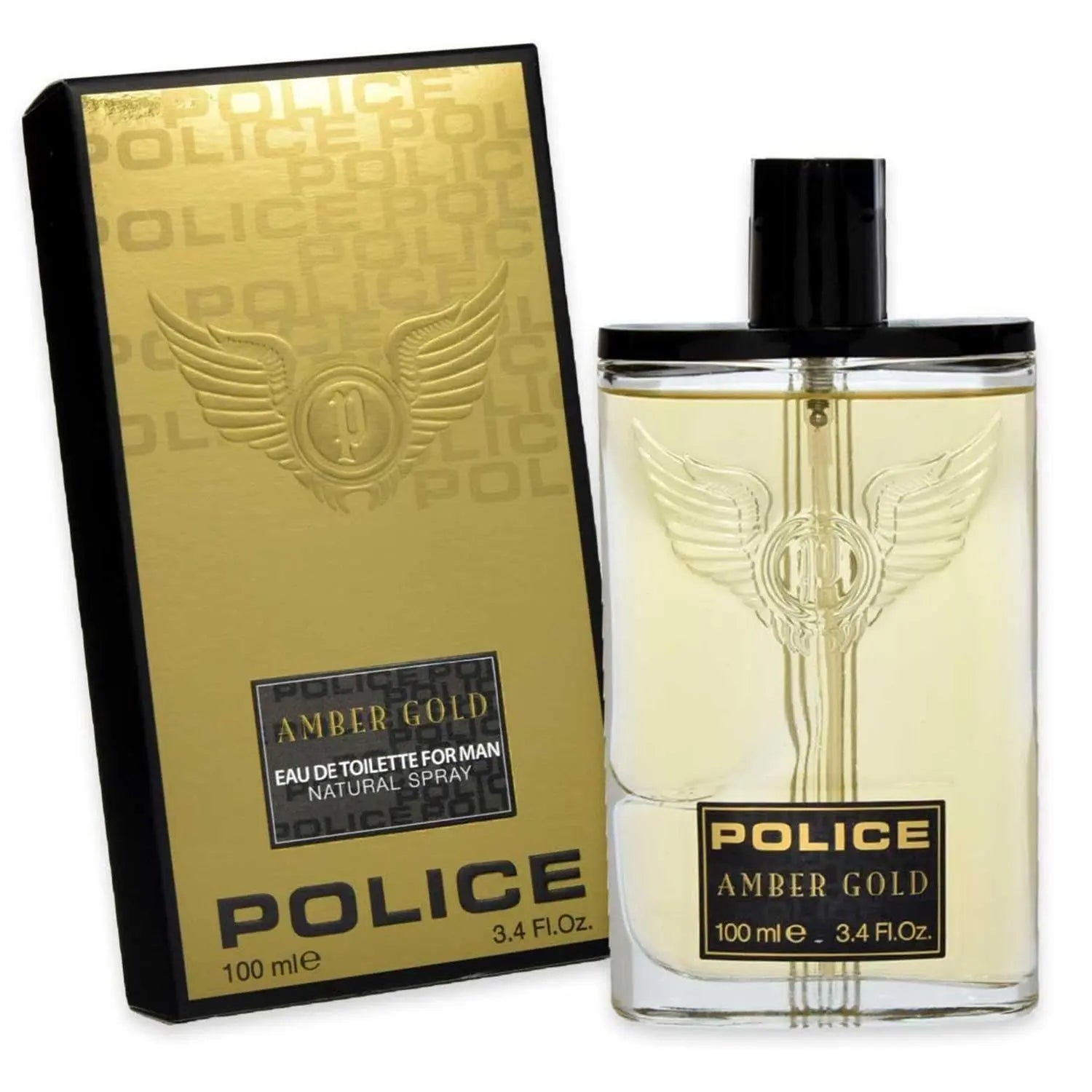 Police Amber Gold Eau De Toilette For Man 100ml Spray Jag Couture London - New York