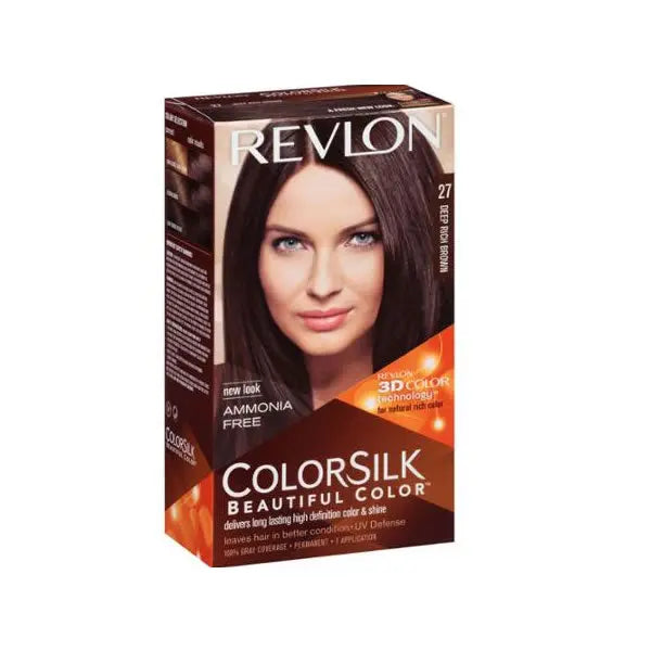 Revlon Colorsilk Ammonia Free 27 Deep Rich Brown Jag Couture London - New York