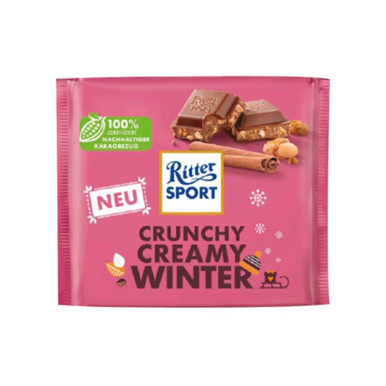 Ritter Sport milk chocolate crunchy creamy Winter bar Jag Couture London - New York