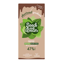 Organic Dairy Free 47% milk chocolate bar with coffee