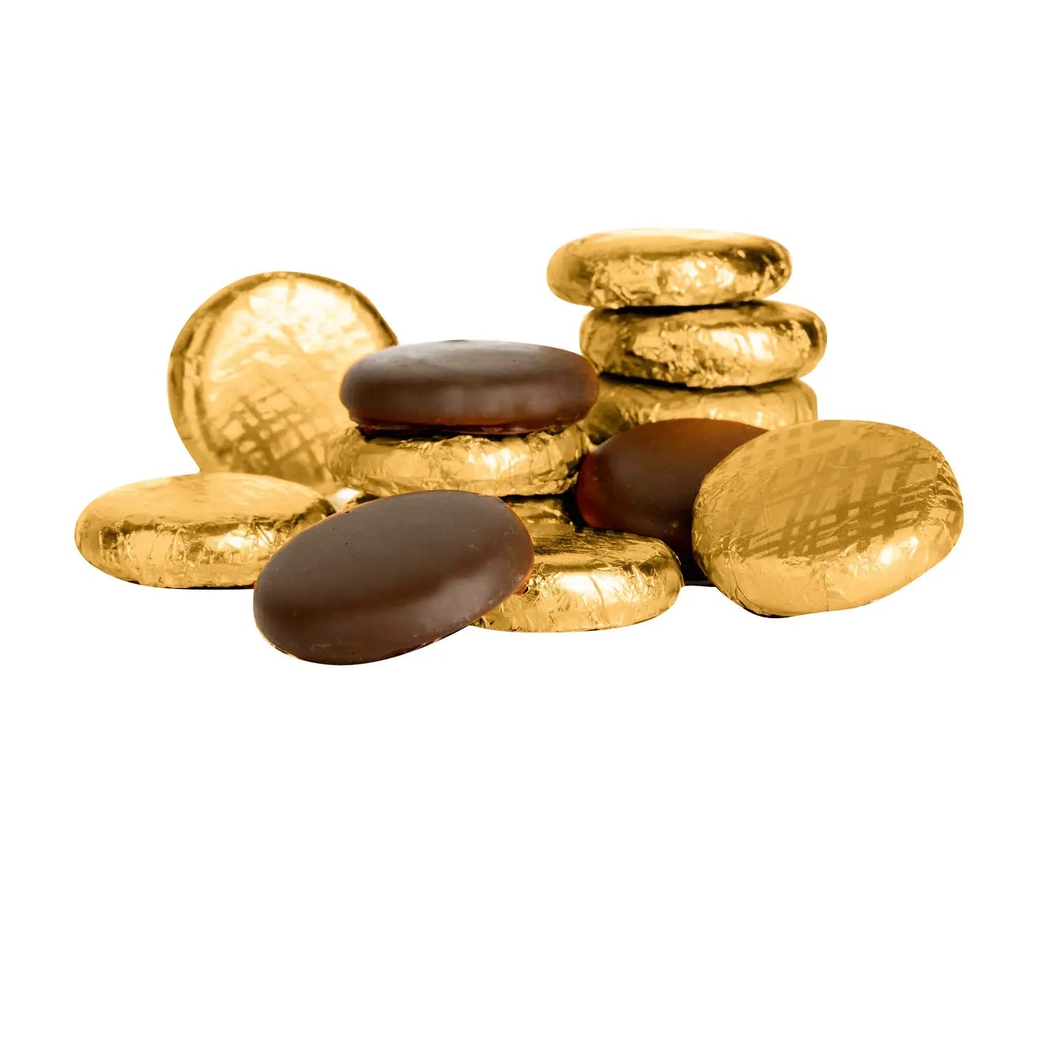 Salted caramel crème - dark chocolate covered fondant in gold coloured foil 120pcs Jag Couture London - New York