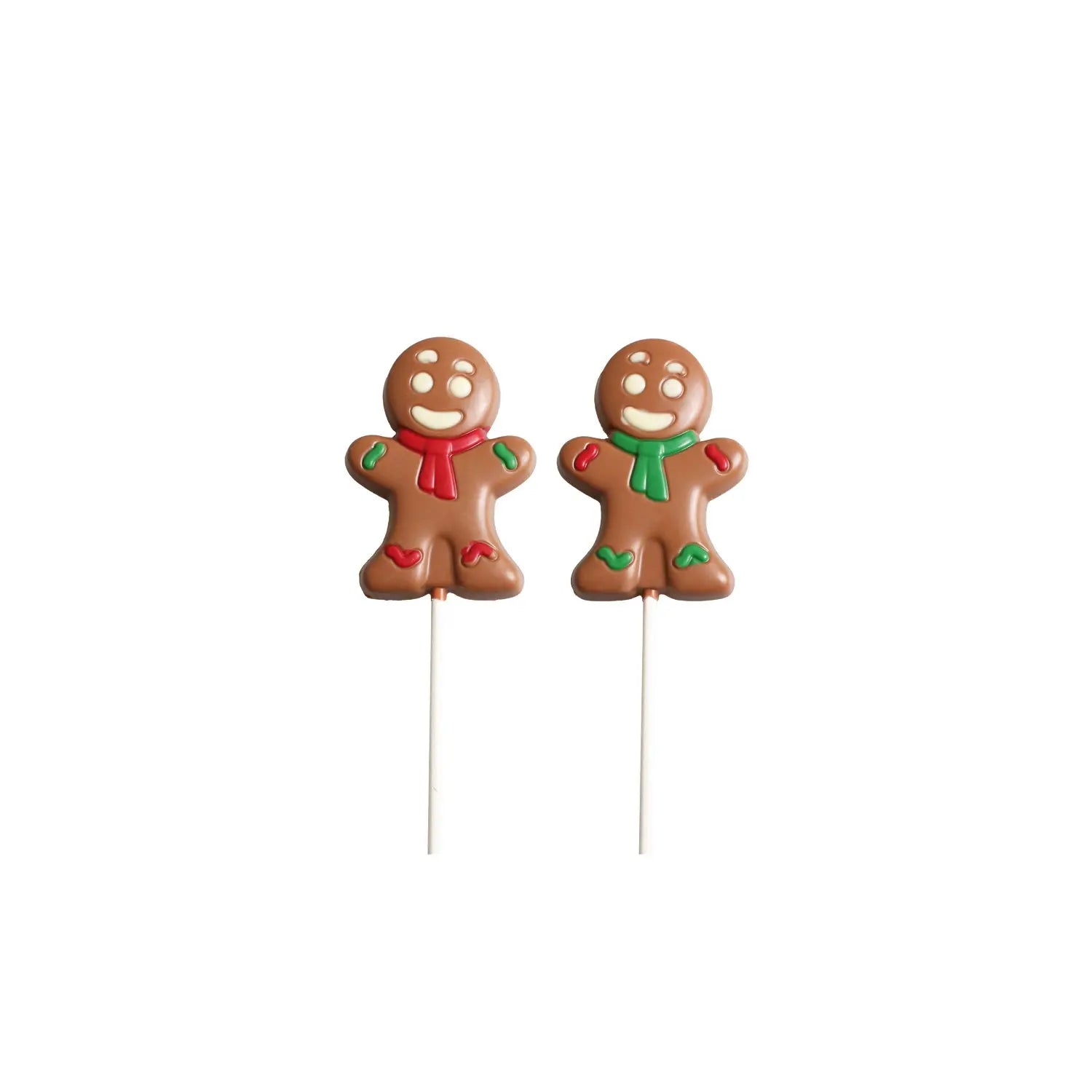 Jag Couture London - New York Solid decorated milk chocolate gingerbread person lolly