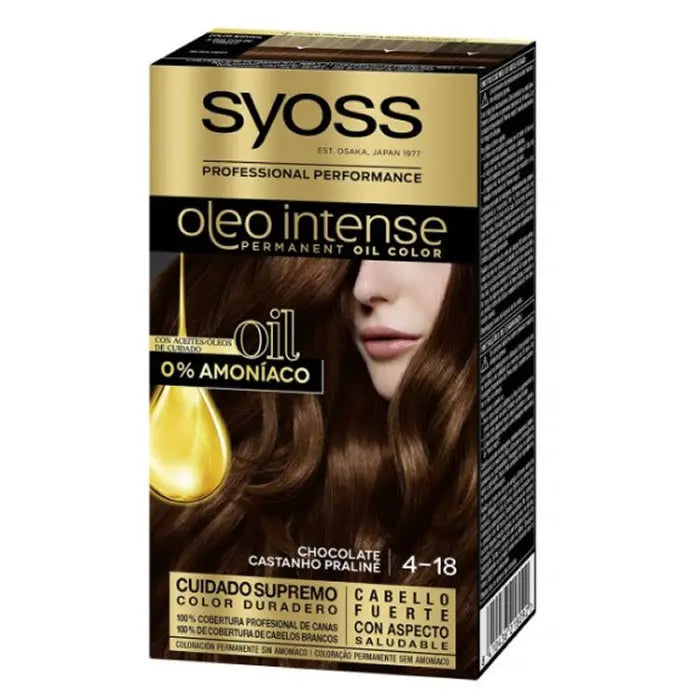 Syoss Oleo Intense Permanent Hair Color 4-18 Chocolate Jag Couture London - New York