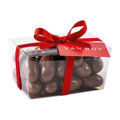 Milk chocolate Brazil nuts in cello ballotin with ribbon