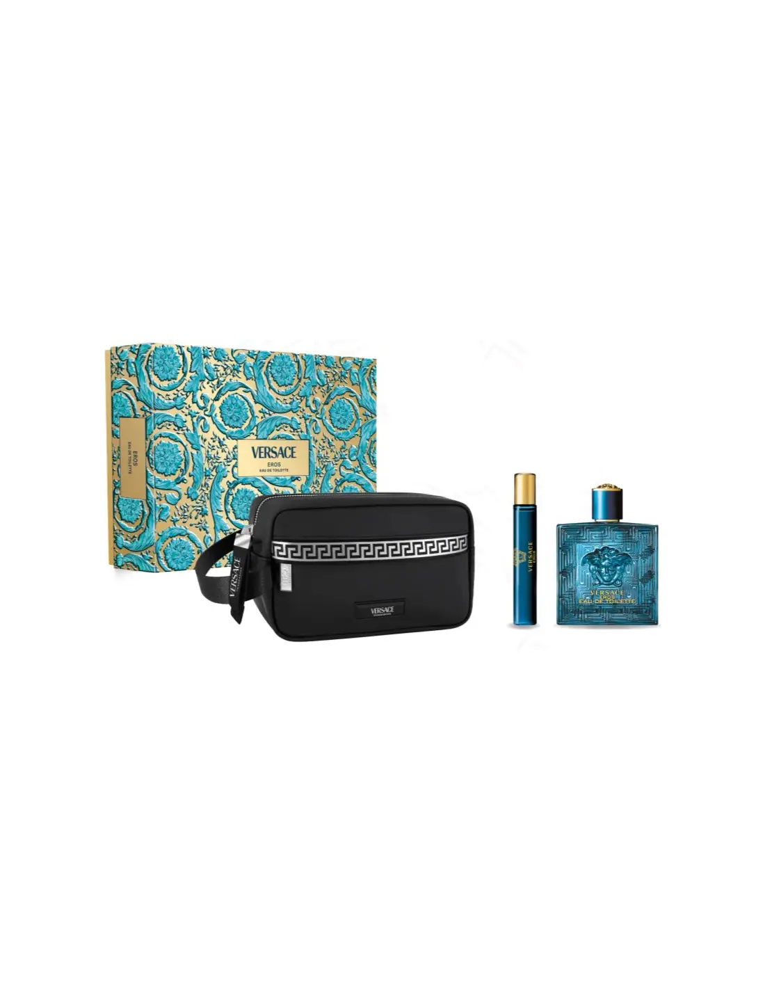 Versace Eros Eau De Toilette Spray 100ml Christmas Set 3 Pieces Jag Couture London - New York