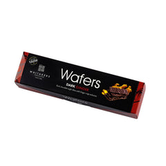 Whitakers dark chocolate covered ginger wafers in carton