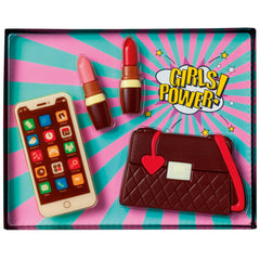 Decorated hollow milk chocolate Girl Power gift set - 195mm