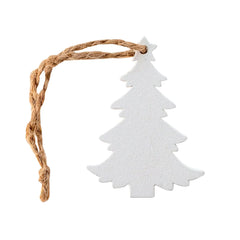 Jag Couture London - New York Wooden white tree hanger with rope loop 5 x 3.8cm