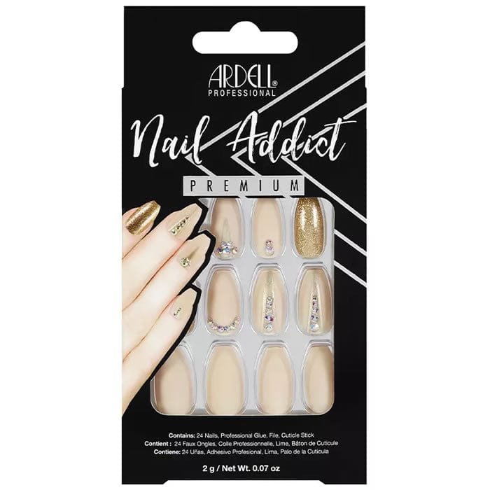 Jag Couture London - New York Ardell Nail Addict Nude Jeweled False Nails