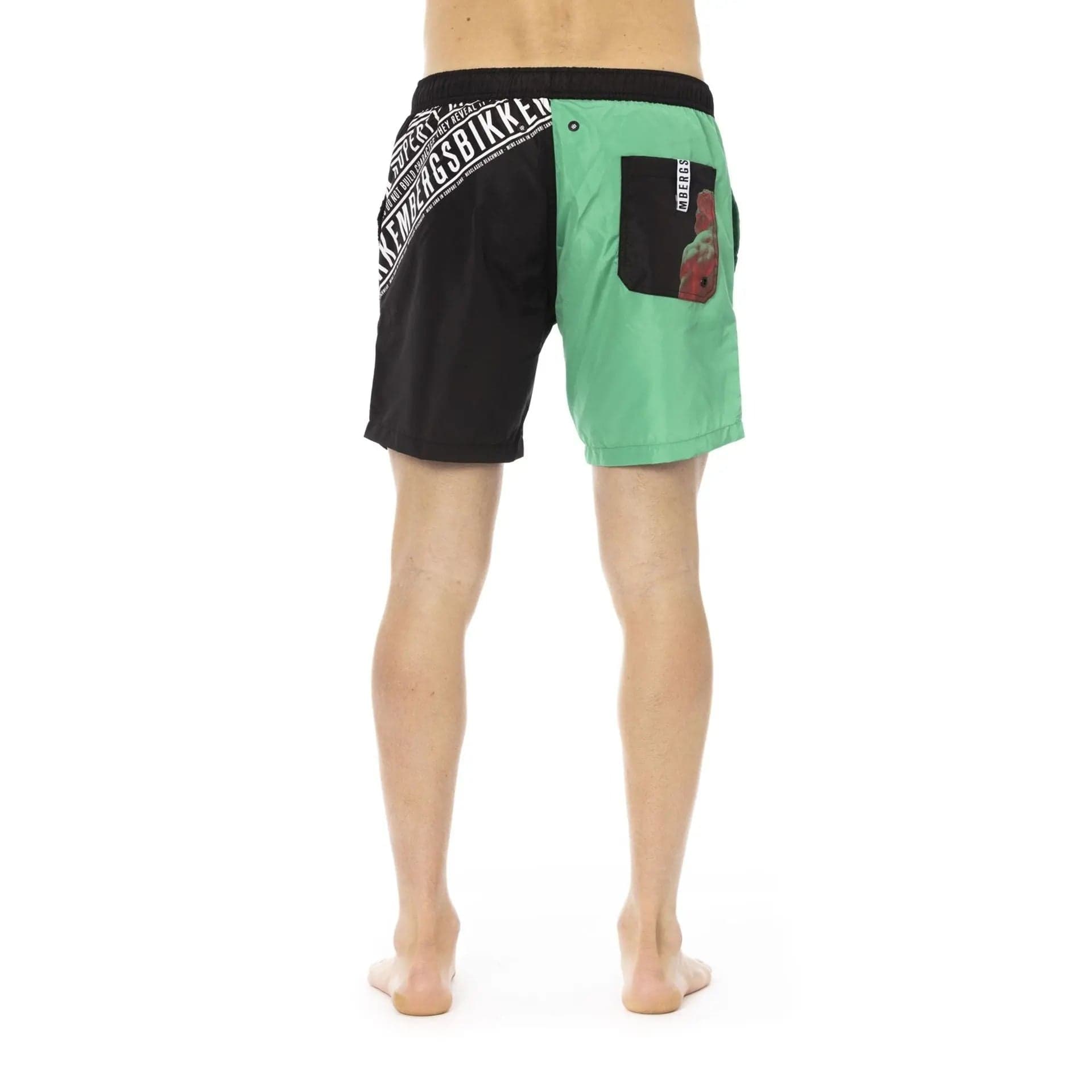 Jag Couture London - New York Bikkembergs Beachwear BKK1MBM09_GREEN&BLACK