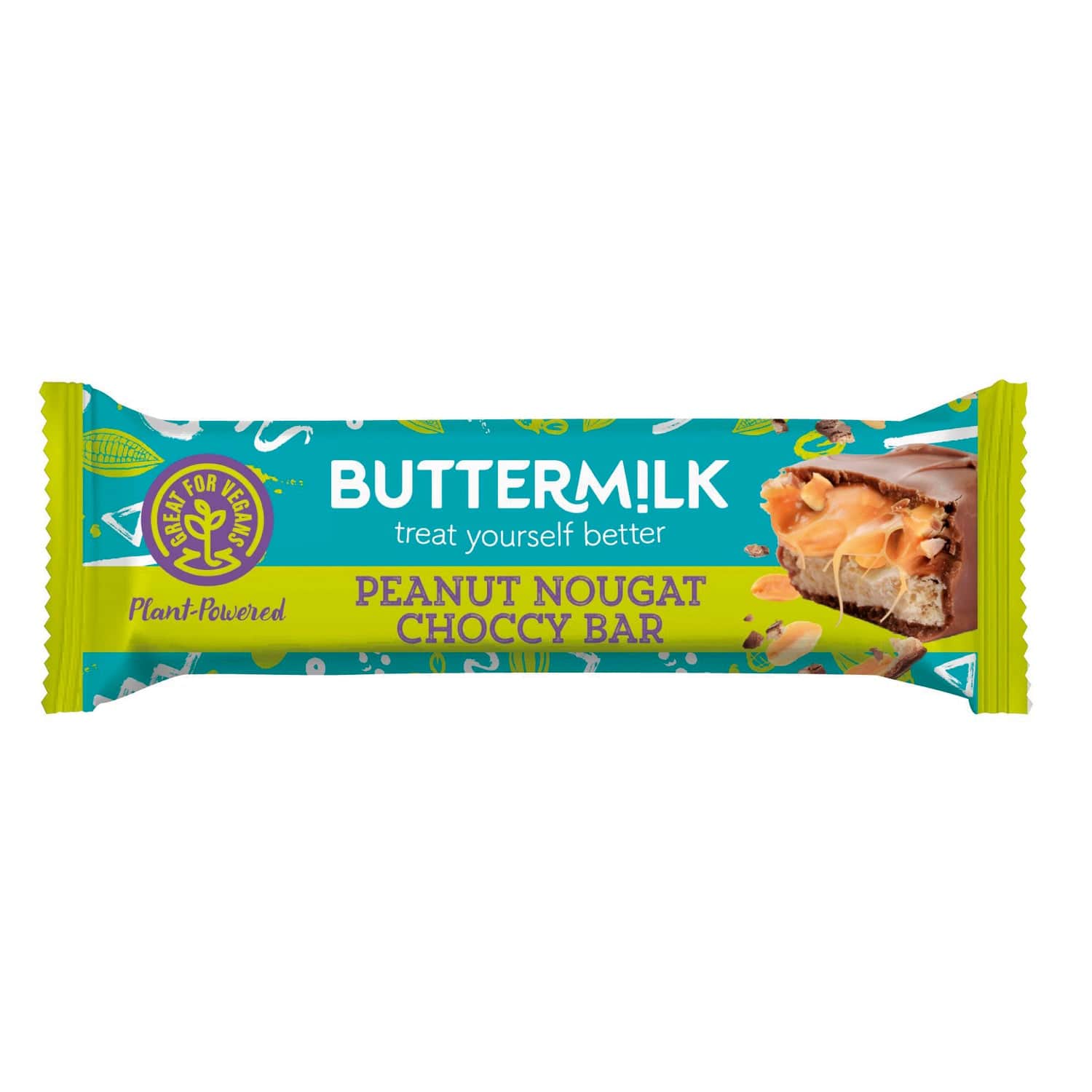 Jag Couture London - New York Buttermilk chewy peanut nougat with a caramel layer enrobed in plant based chocolate