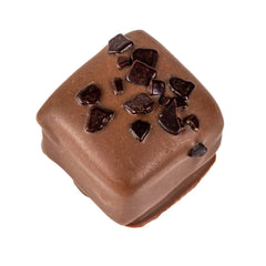 Jag Couture London - New York Caffe Latte Fudge - coffee flavoured fudge in milk chocolate with dark flakes 19g