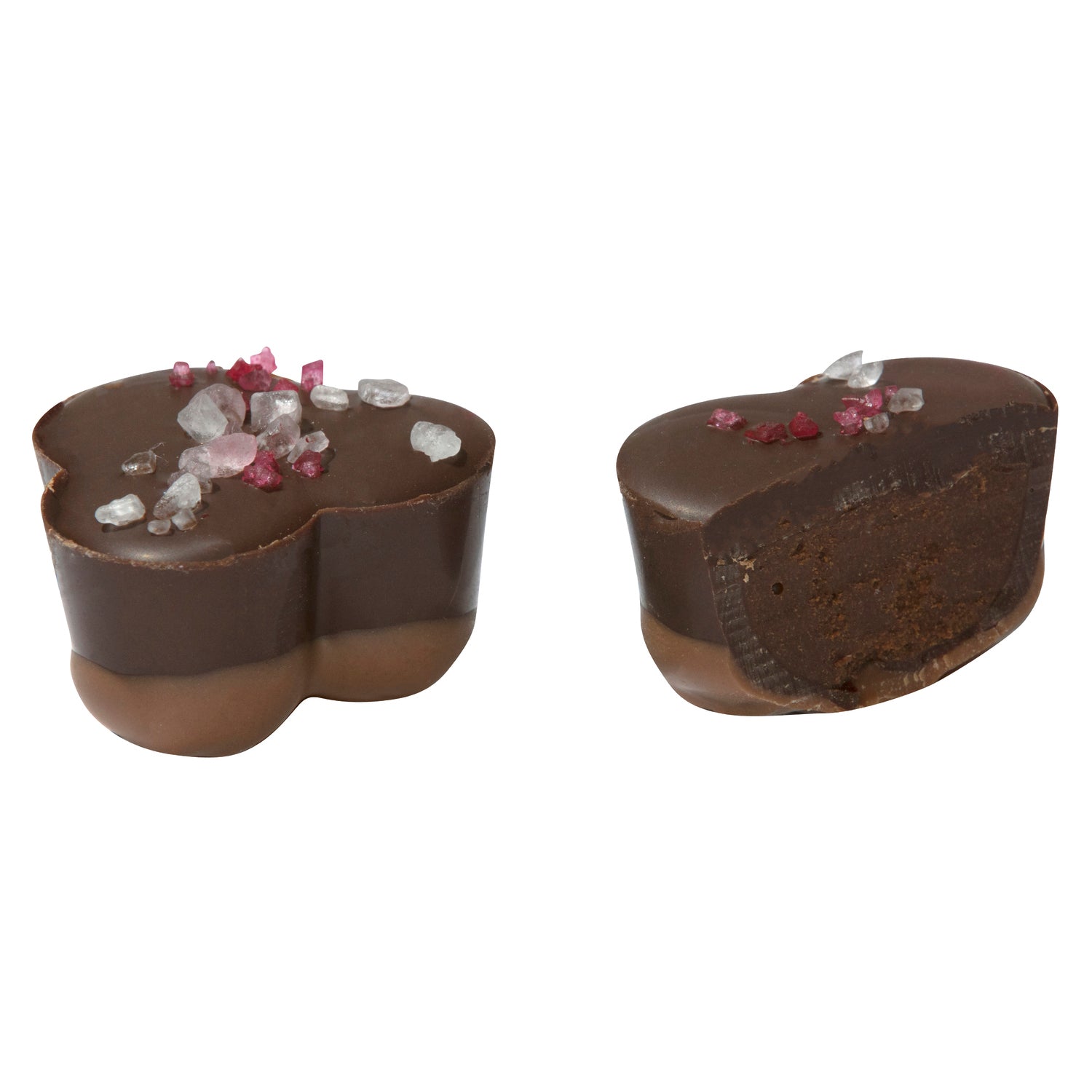 Jag Couture London - New York Cherry - sea salted cherry ganache in milk and dark chocolate 13.5g