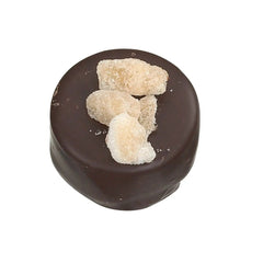Jag Couture London - New York Dark ginger - dark chocolate with ginger ganache and crystallised ginger decoration 13.9g