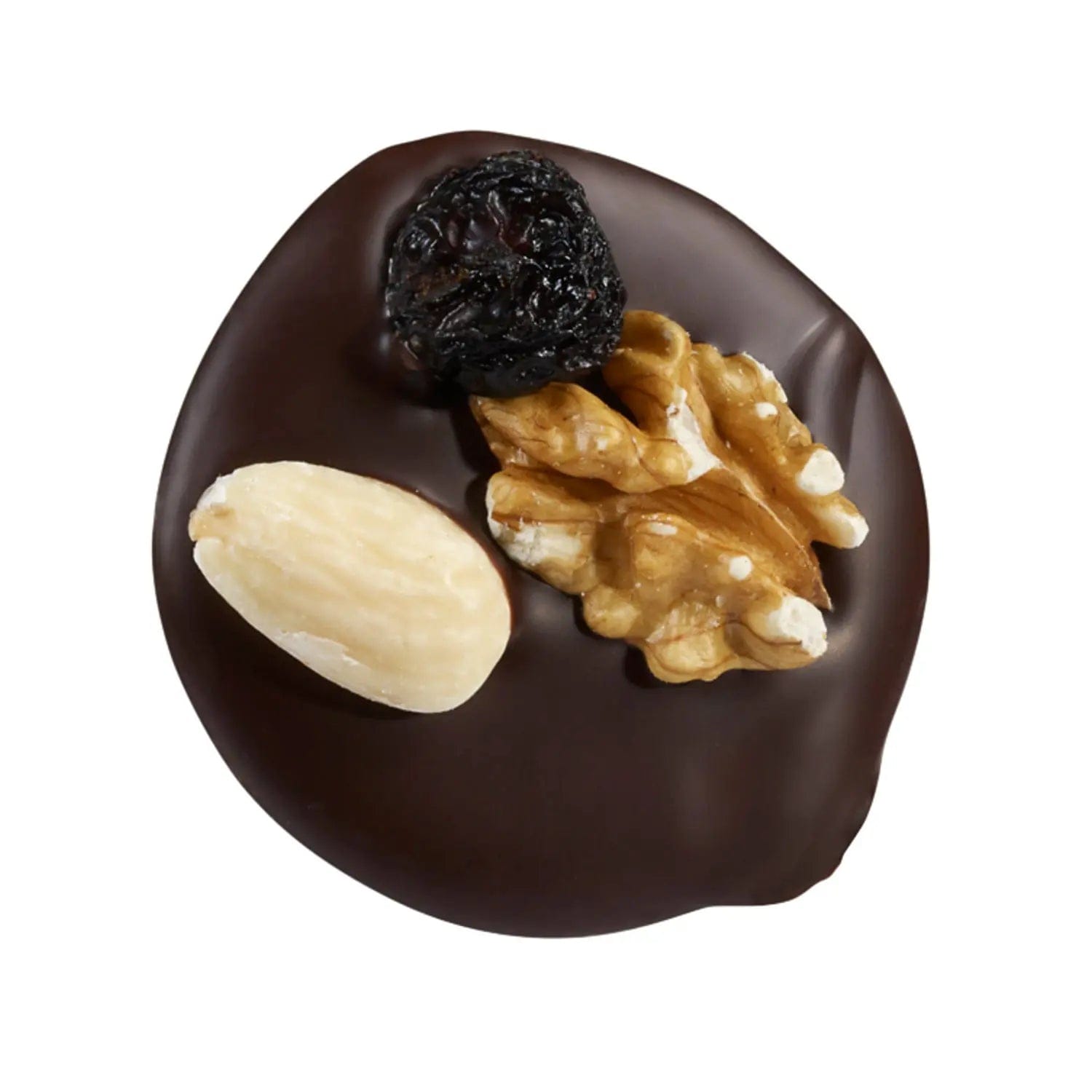 Jag Couture London - New York Dark mendiant - dark chocolate disc with nuts and raisins 14g