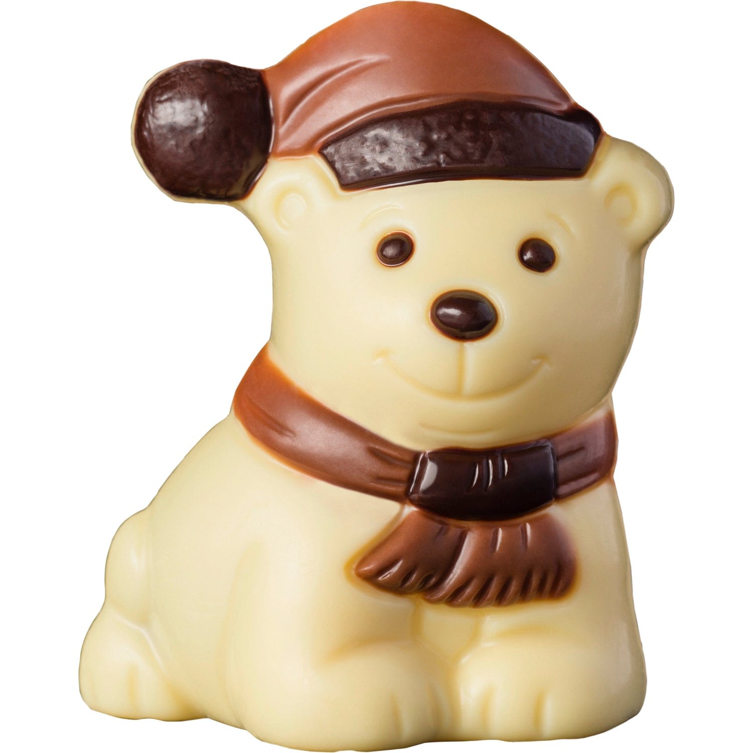 Jag Couture London - New York Decorated hollow white chocolate polar bear in cello - 75mm