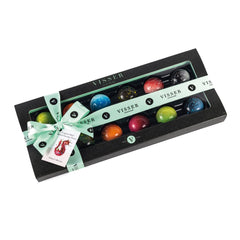 Jag Couture London - New York Deluxe gift box of 12 Midi Picasso chocolates with menu tag