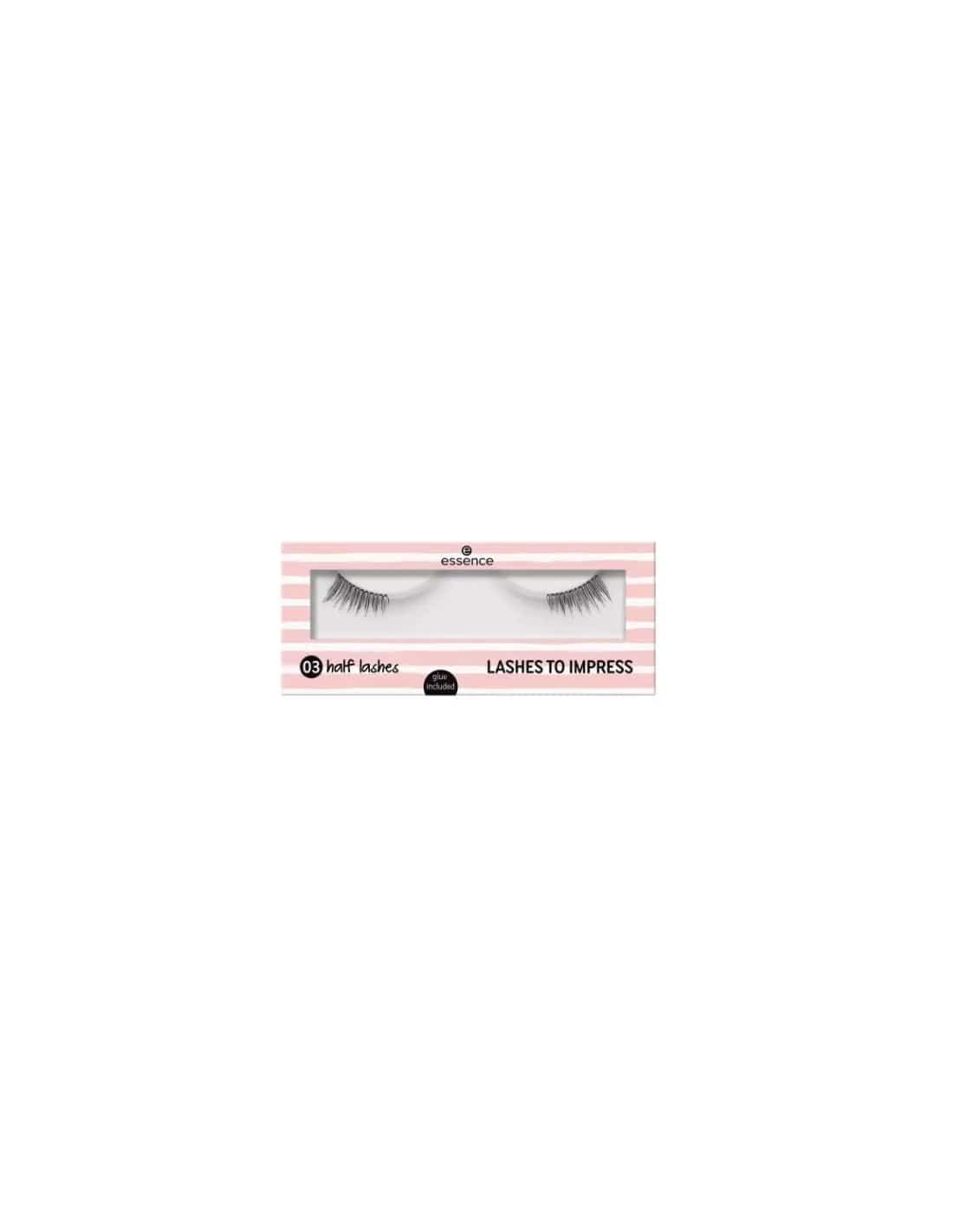 Jag Couture London - New York Essence Cosmetics Lashes to Impress Pestañas Artificiales 03-Half Lashes 1 U