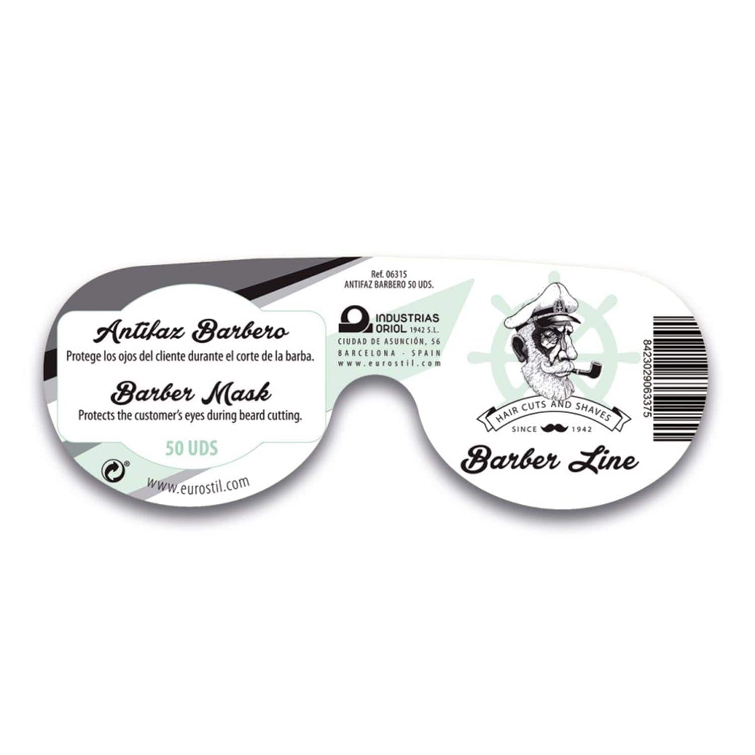 Jag Couture London - New York Eurostil Barber Line Antifaz Barbero Negro Negro Pack 50un