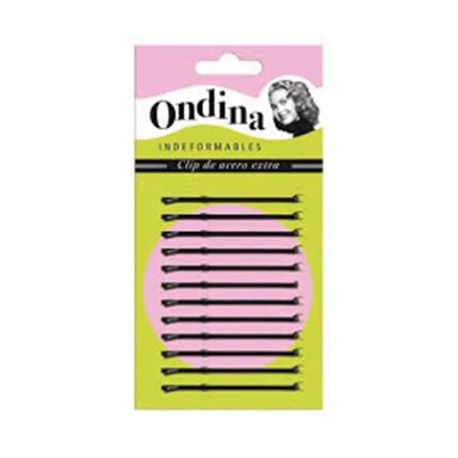 Jag Couture London - New York Eurostil Bola Negro Negro Clips Ondina 70mm Carton 1un