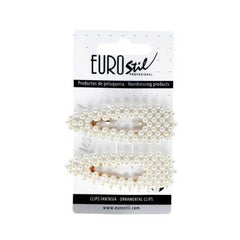 Jag Couture London - New York Eurostil Fantasia Doradas Clips Con Perlas Pack 2un