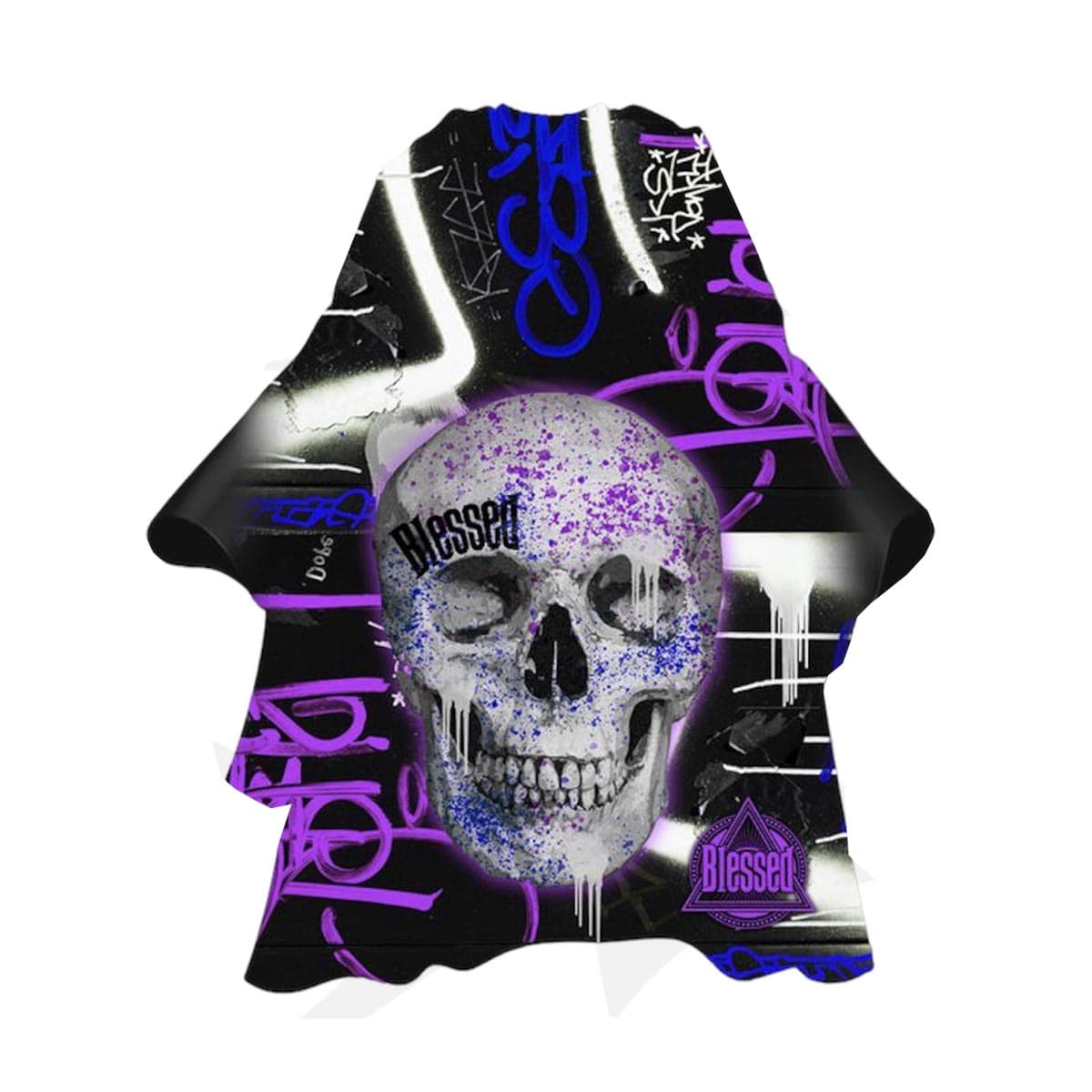 Jag Couture London - New York Eurostil Purple Skull Capa Con Cuello De Neopreno 1un