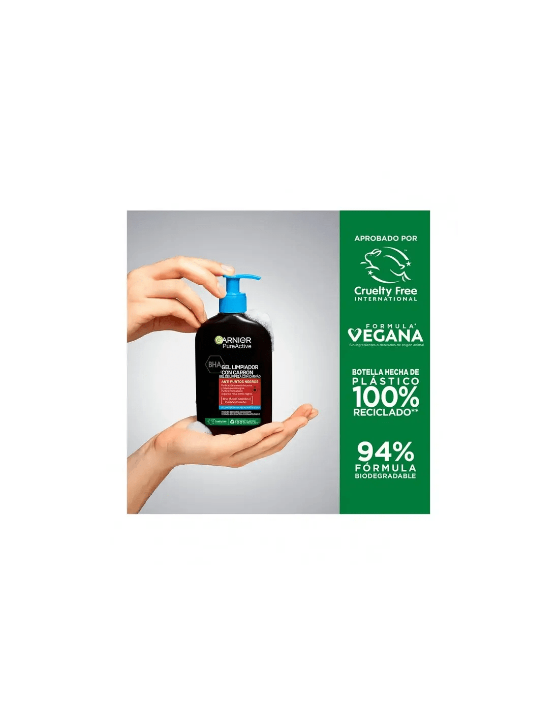 Jag Couture London - New York Garnier Pure Active Gel Limpiador Con Carbón 250ml