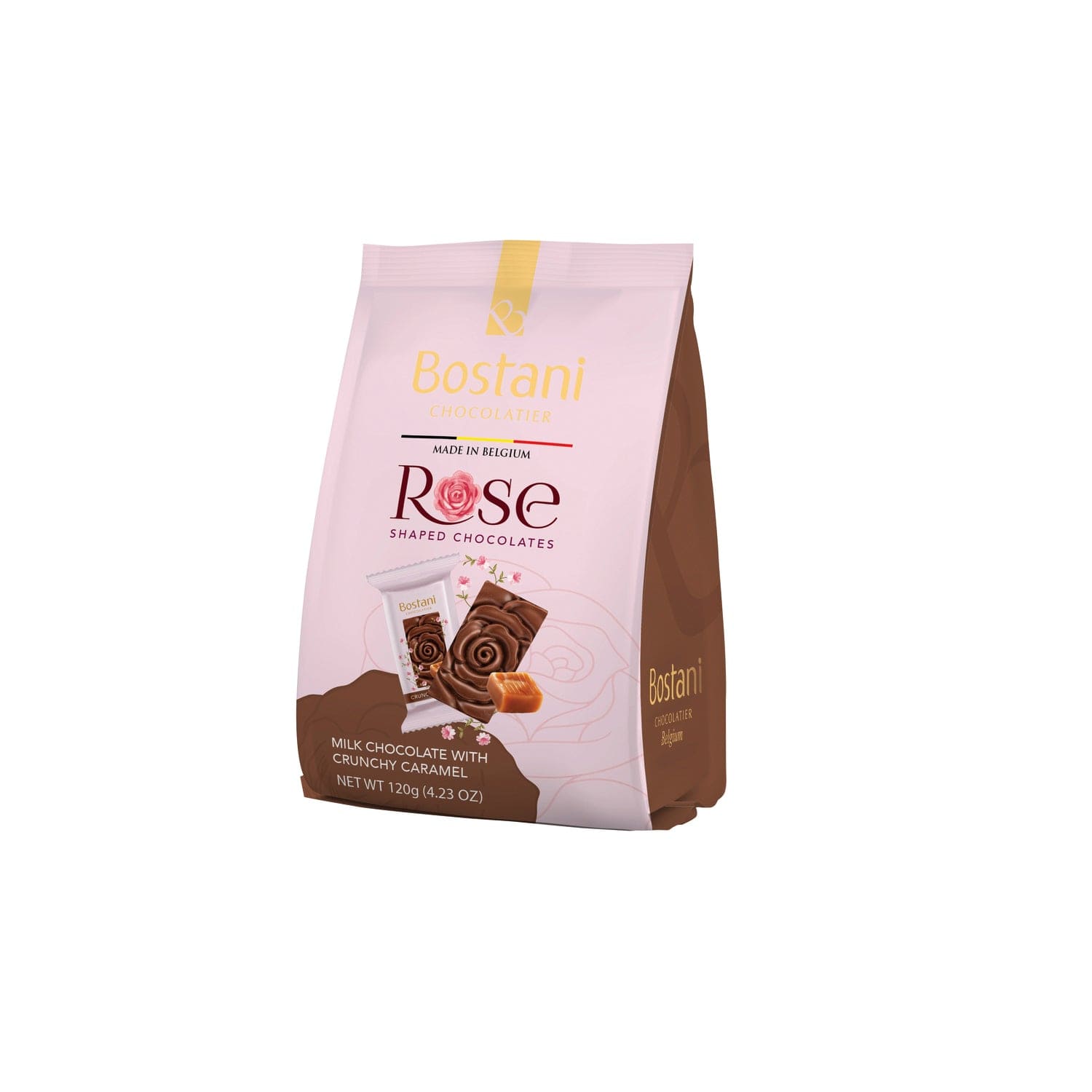 Jag Couture London - New York Gift bag of individually wrapped rose shaped milk chocolates with crunchy caramel