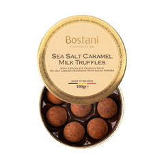 Jag Couture London - New York Gift tin of sea salt caramel milk chocolate truffles rolled in cocoa powder - 11 x 3.6cm