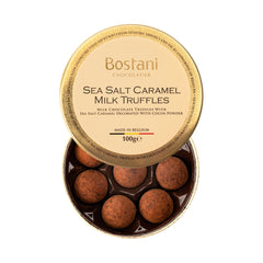 Jag Couture London - New York Gift tin of sea salt caramel milk chocolate truffles rolled in cocoa powder - 11 x 3.6cm