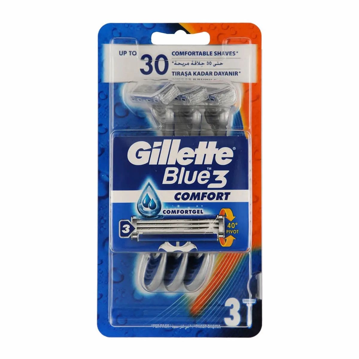 Jag Couture London - New York Gillette Blue 2 Comfort Cuchillas De Afeitar 3un