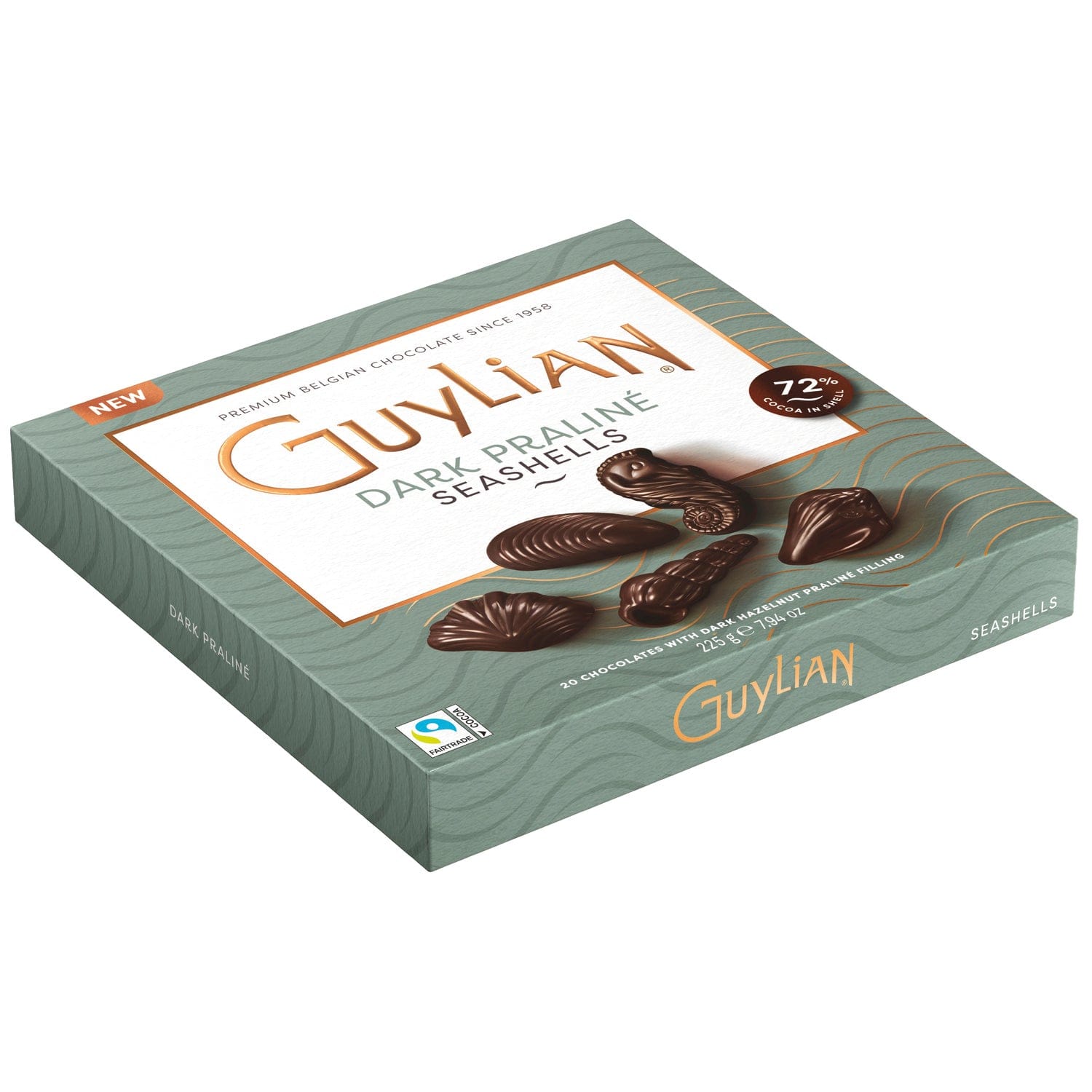 Jag Couture London - New York Guylian dark chocolate praline seashells in gift box