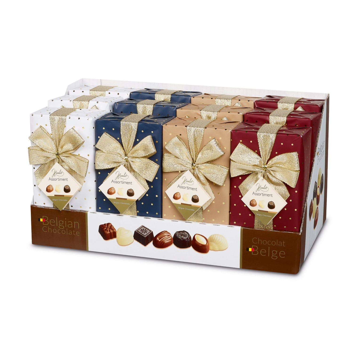 Jag Couture London - New York Hamlet Image design wrapped ballotins of assorted Belgian chocolates