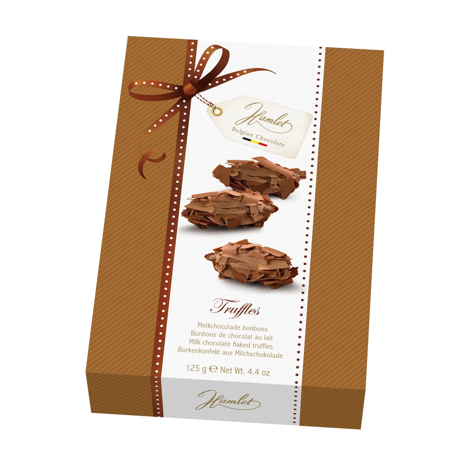 Jag Couture London - New York Hamlet milk chocolate flaked truffles in carton