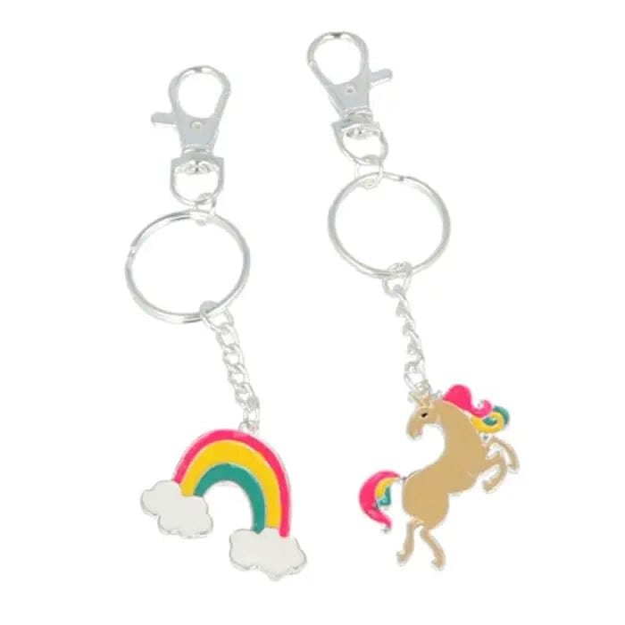 Jag Couture London - New York Inca Keychains BFF Unicorn And Rainbow 2 Units