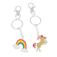 Jag Couture London - New York Inca Keychains BFF Unicorn And Rainbow 2 Units